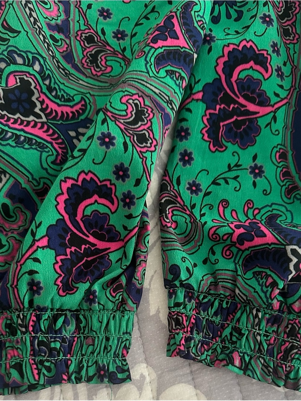 Aerie~ Green Paisley ~ Jogger Pants NWOT